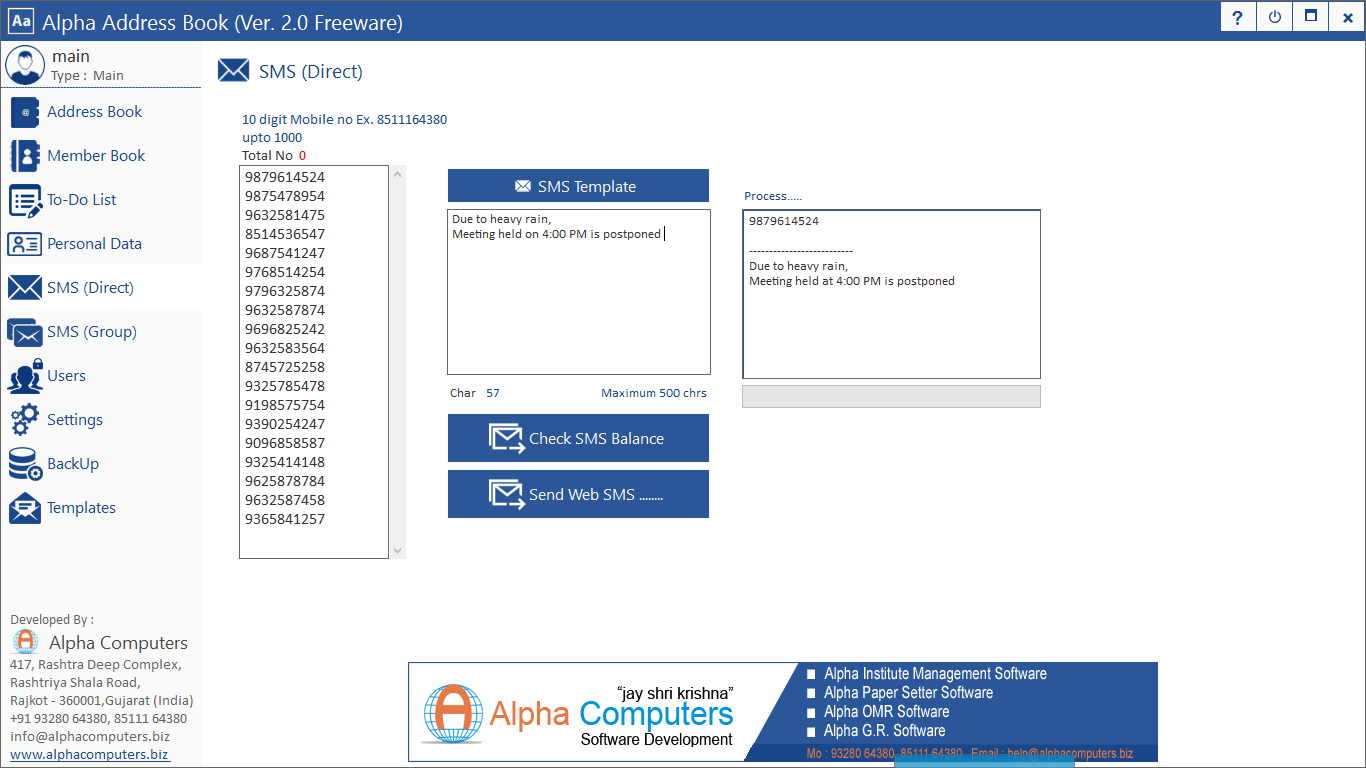 addressbook software alpha address book database software