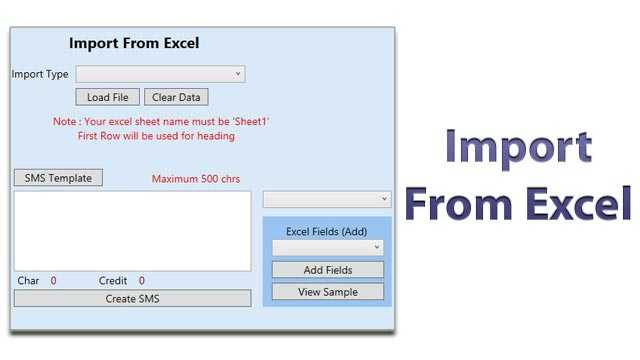 Import from Excel