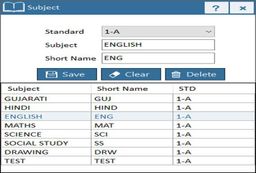 Manage Subjects